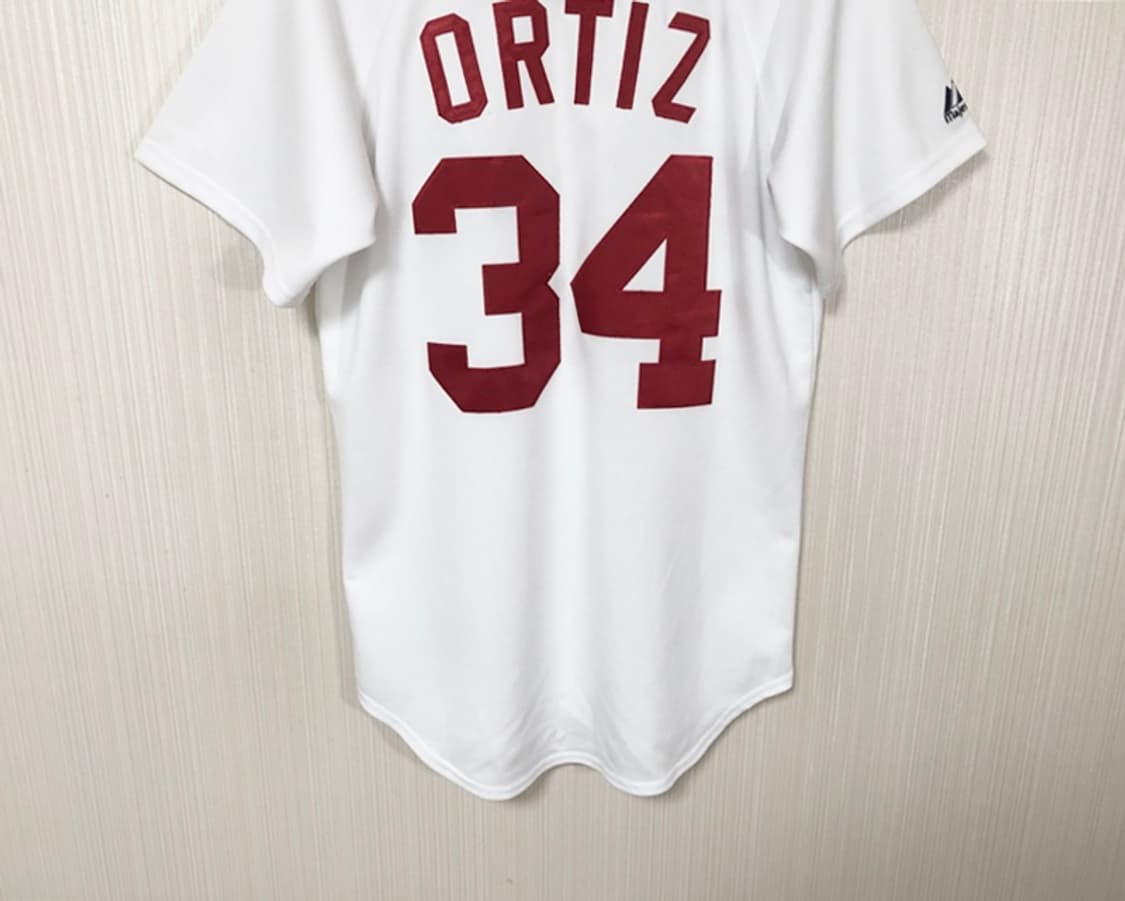 MLB 마제스틱 보스턴레드삭스 올드 홈유니폼/져지 S #34 오티즈 상품이미지10