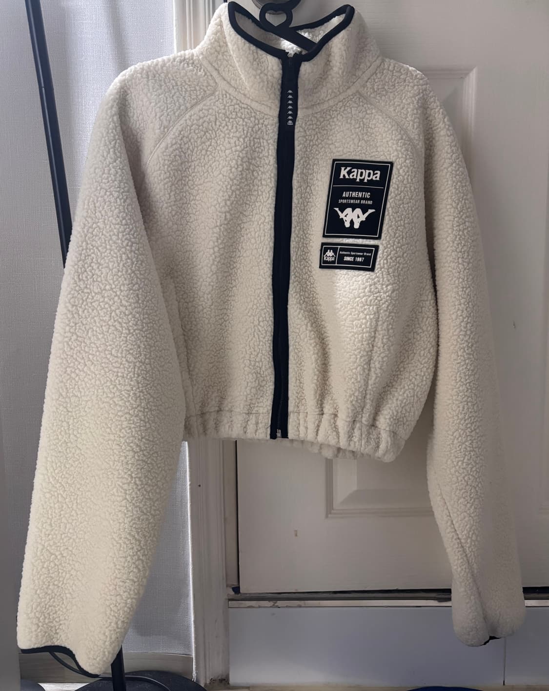 김코디 재미삼아 리폼 크롭 빈티지 커스텀 카파 뽀글이 후리스 플리스 집업 상품이미지1