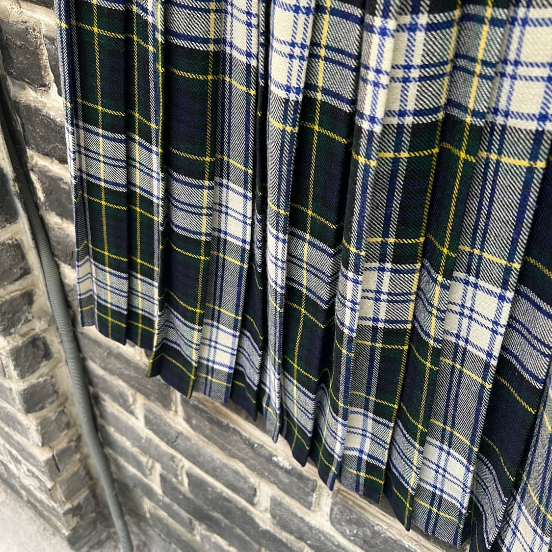 빈티지 퓨어울 플리츠 랩스커트 상품이미지4