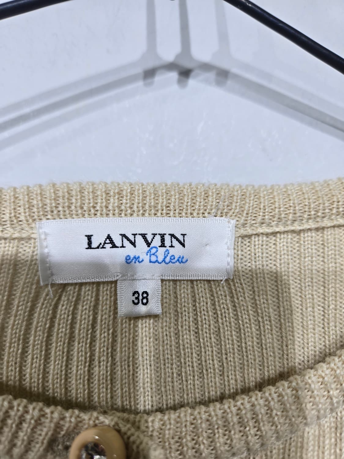 랑방 골지 니트 가디건 아이보리 여성 상품이미지5