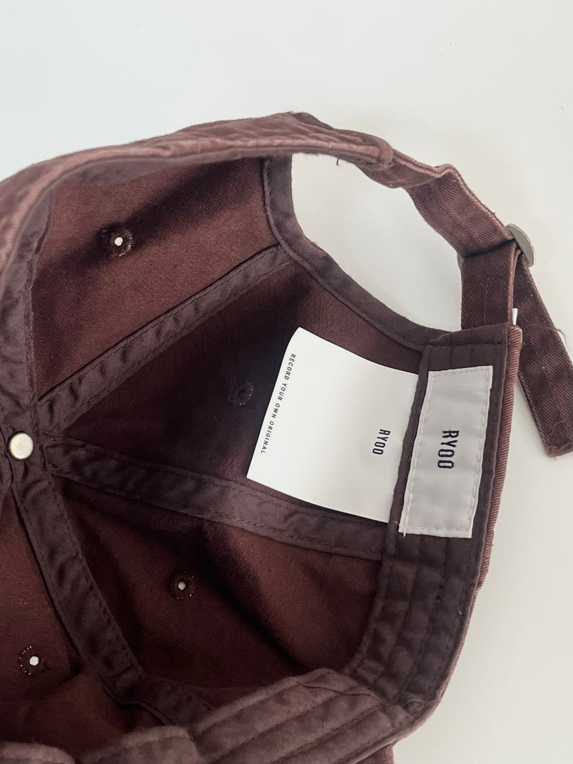 RYOO 알와이오오 Y 브라운 볼캡 상품이미지2