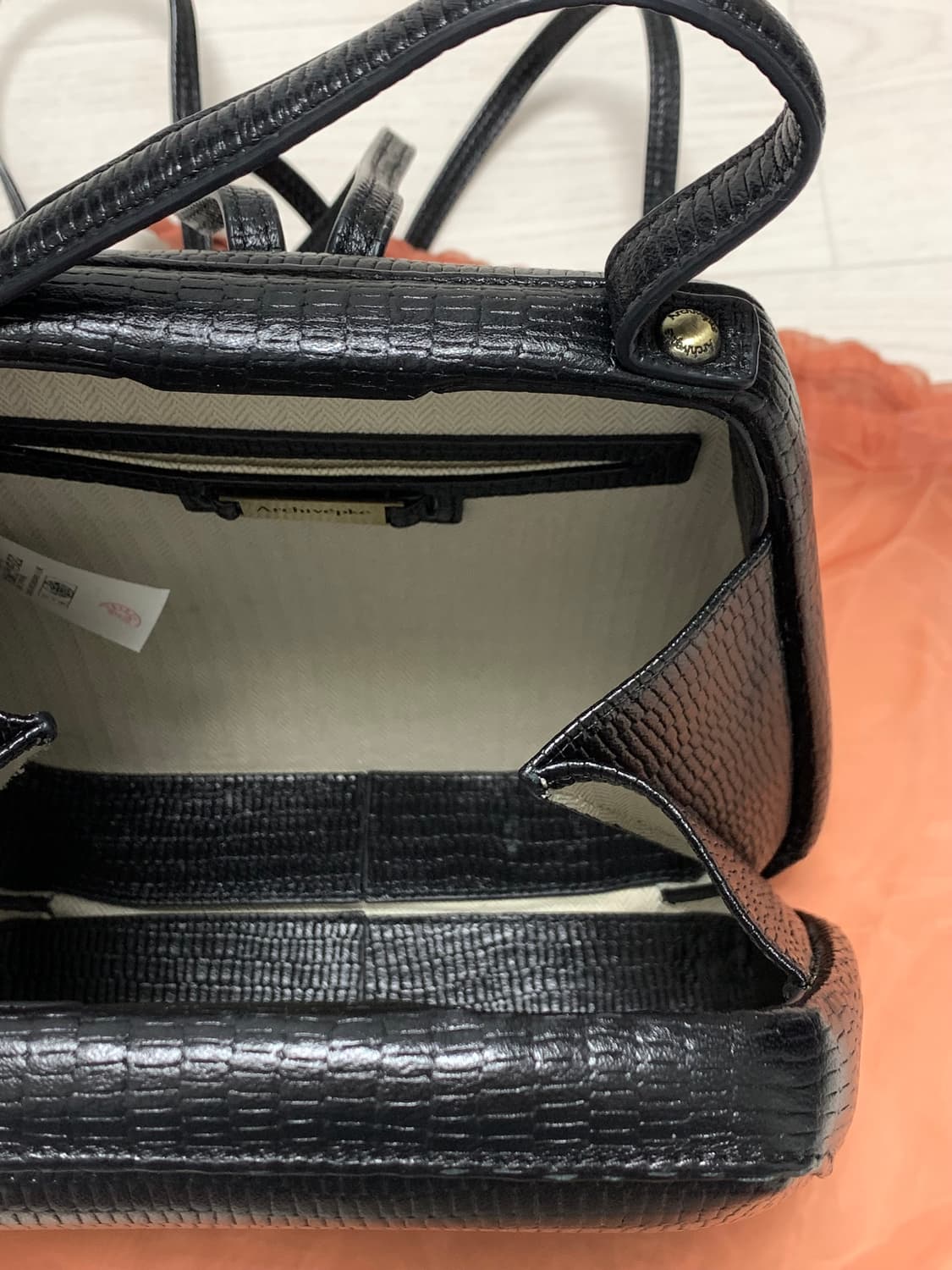 아카이브앱크 쉘틴백 리자드블랙 상품이미지6