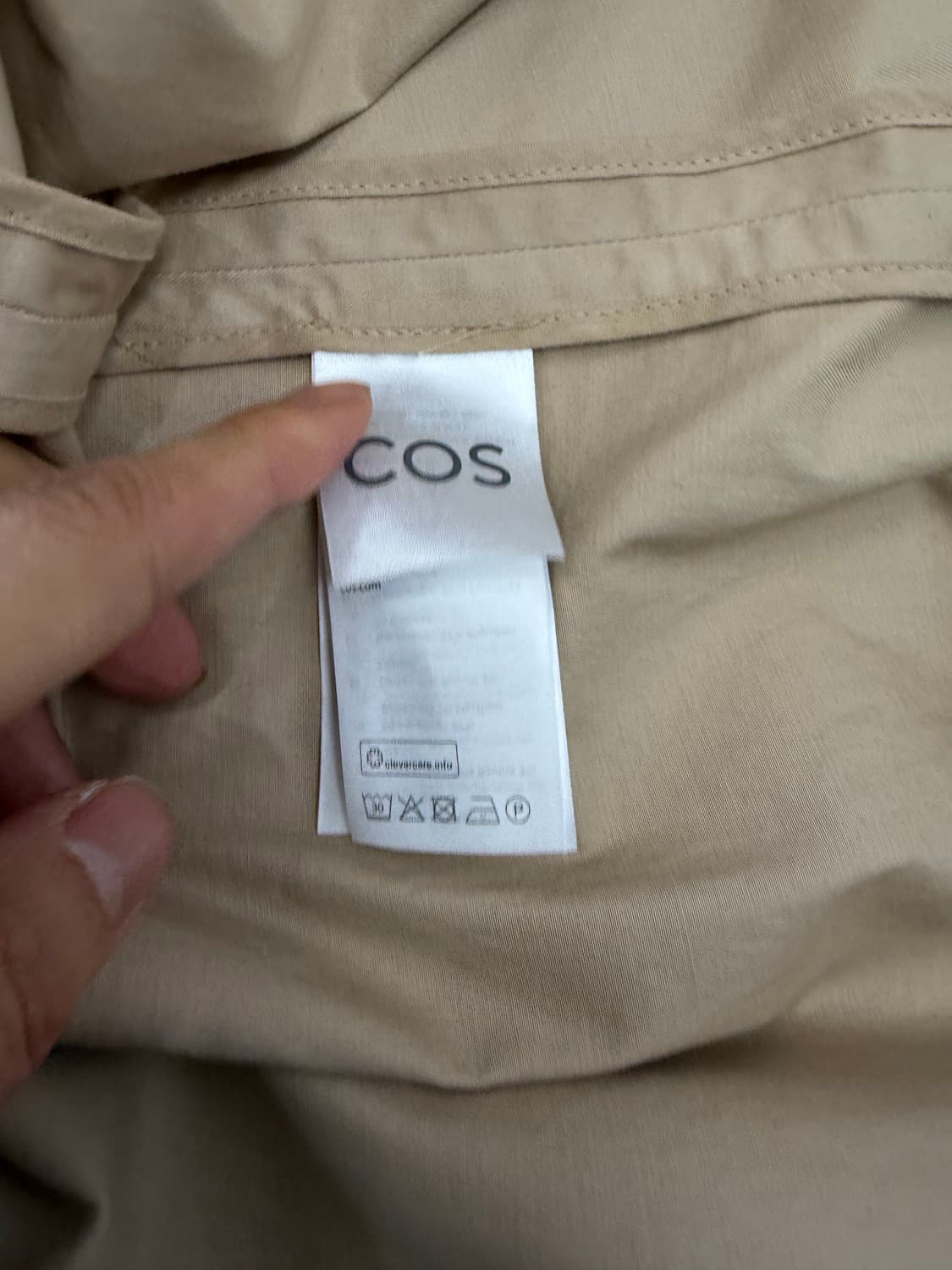 정품) COS 코스 신형 베이지 루즈핏 트렌치 코트 34 상품이미지8