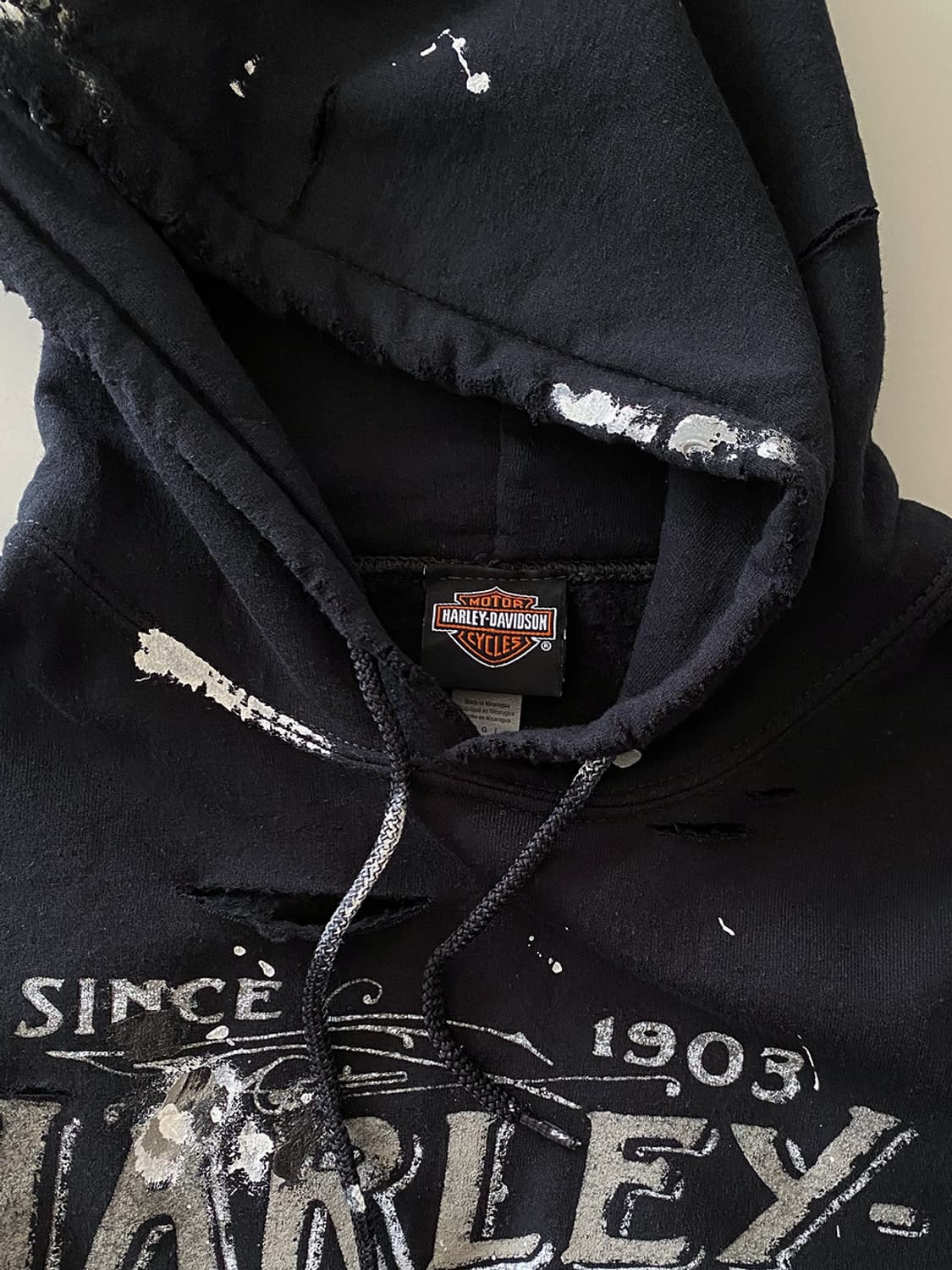 할리데이비슨 디스트로이드 페인팅 후드티 상품이미지3