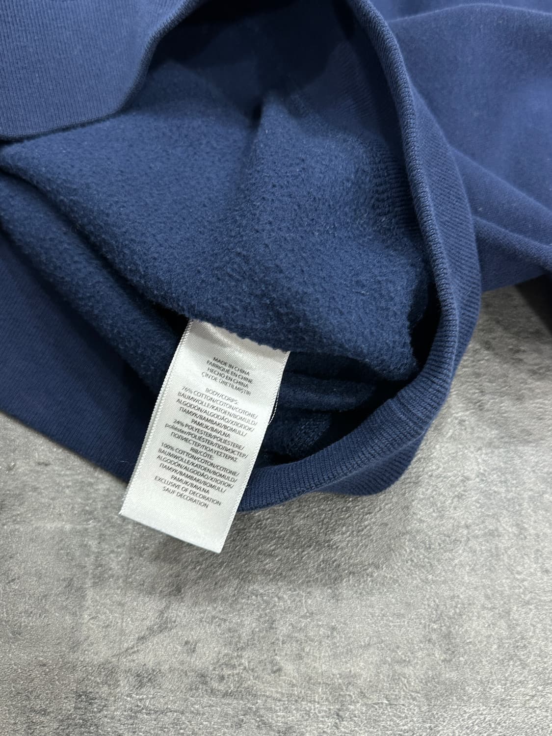 폴로 숄카라 맨투맨 네이비 상품이미지5