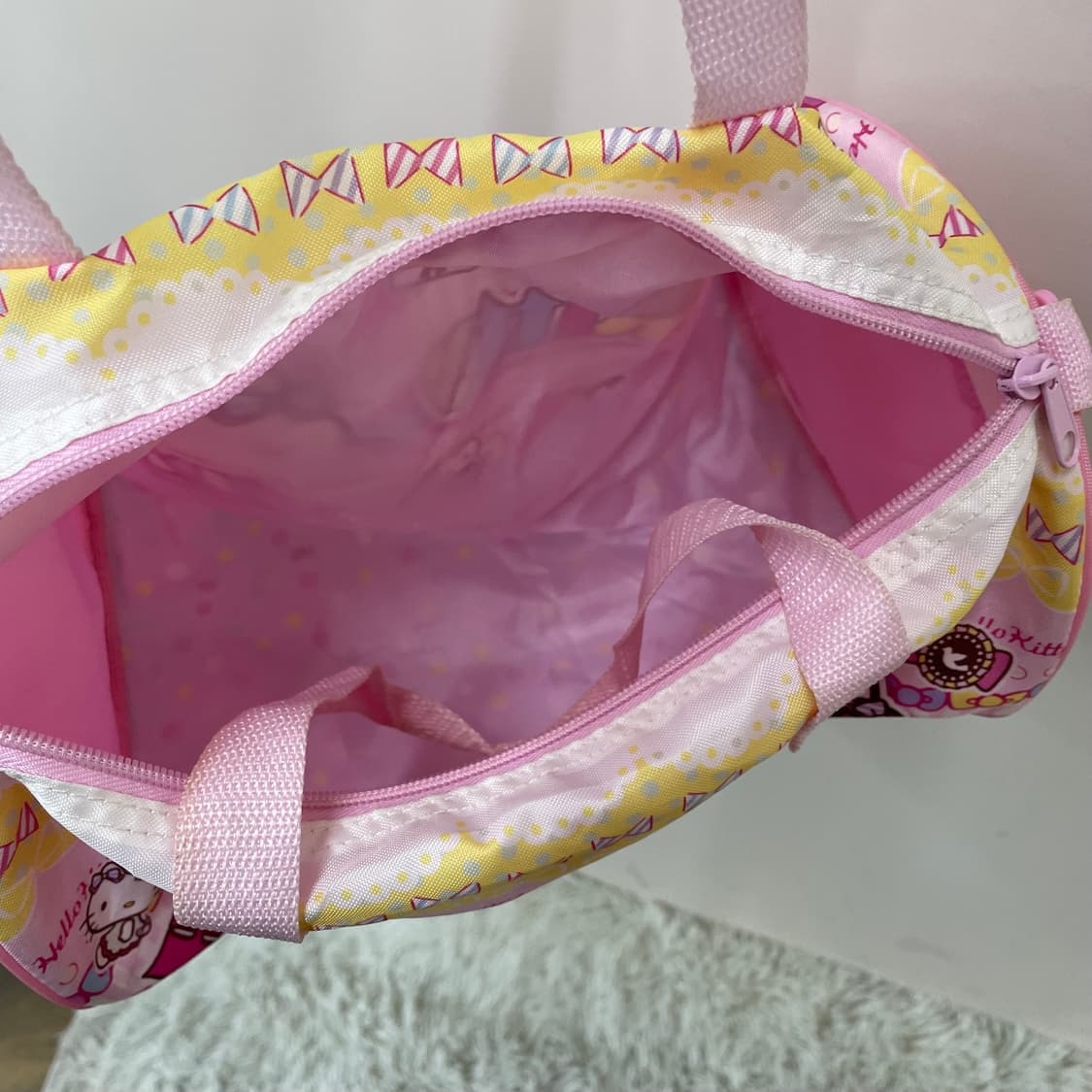 Hello Kitty 키치 핑크 프린팅 더플백 상품이미지8
