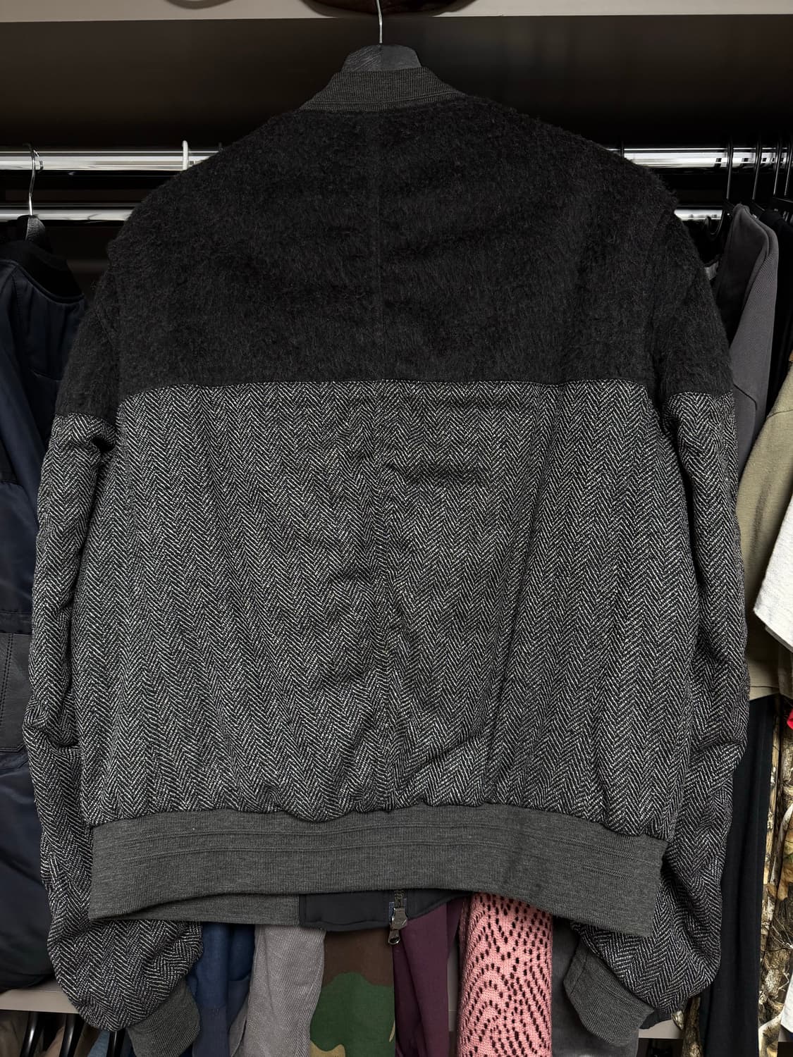 [50] 우영미 헤링본 배색 봄버 자켓 상품이미지4