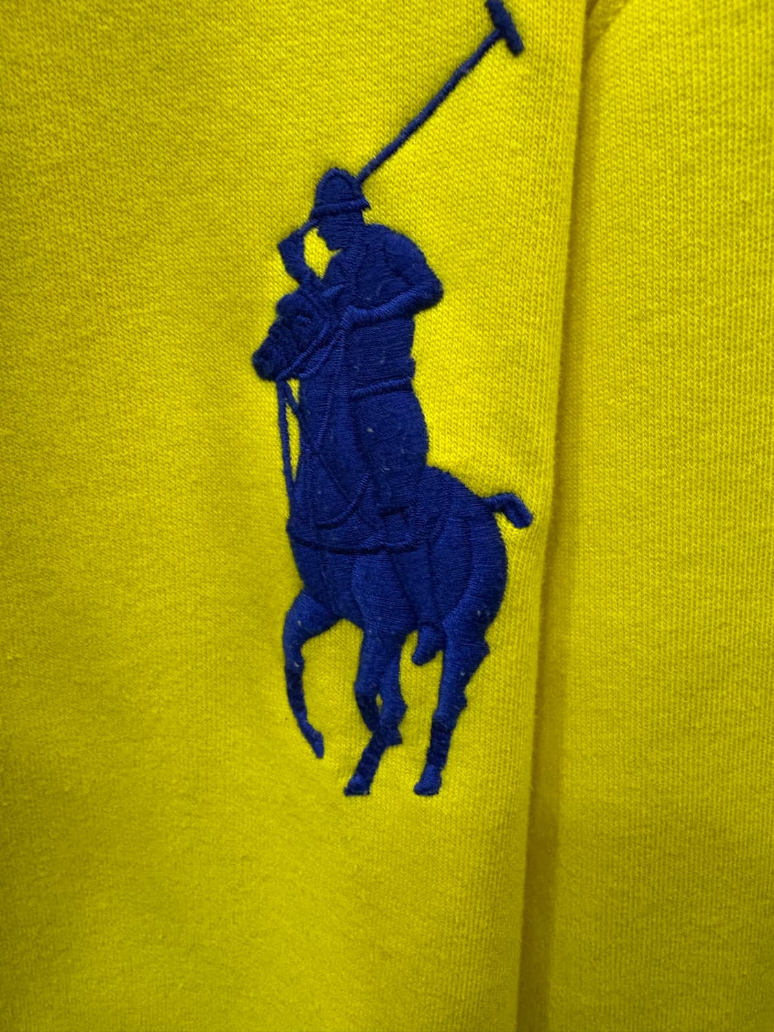 폴로 랄프로렌 빅포니 옐로우 후드티 XL 사이즈 상품이미지2