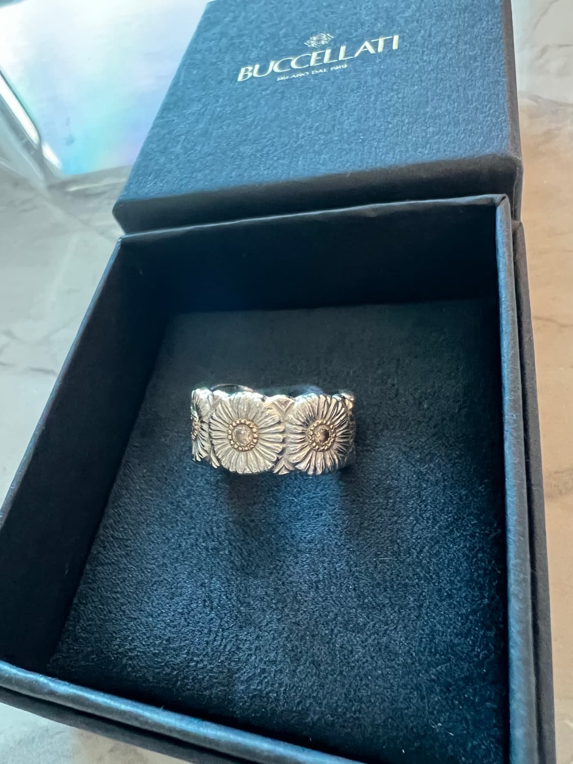 부첼라티 블라썸 데이지 브라운 다이아몬드 링 US8 상품이미지4