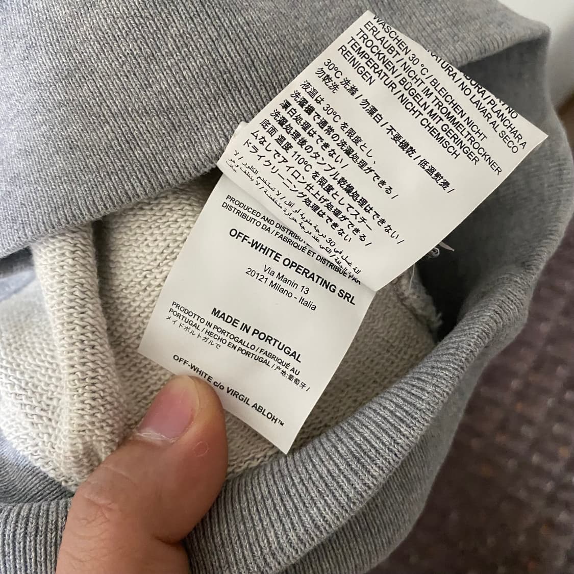 오프화이트 F/W 18-19 맨투맨 L 상품이미지7