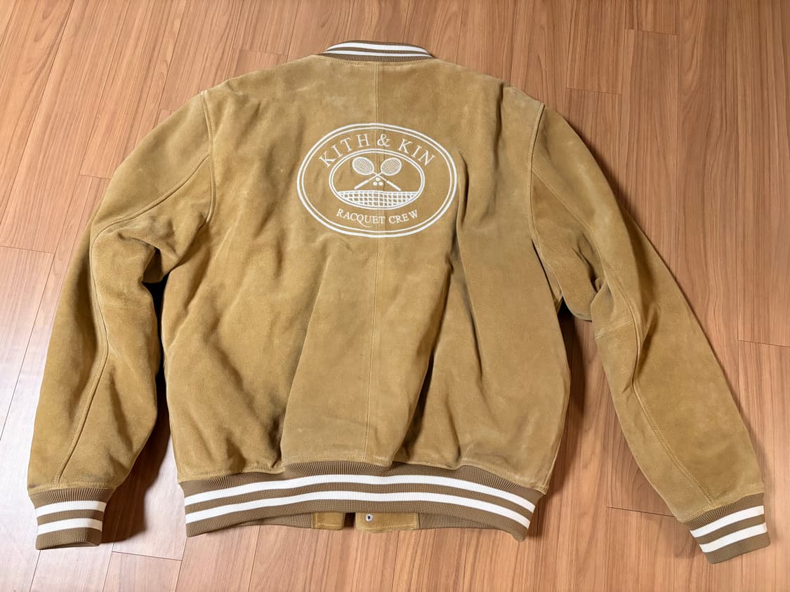 KITH 키스 x wilson 리얼 스웨이드 바시티 자켓 XXL 상품이미지4