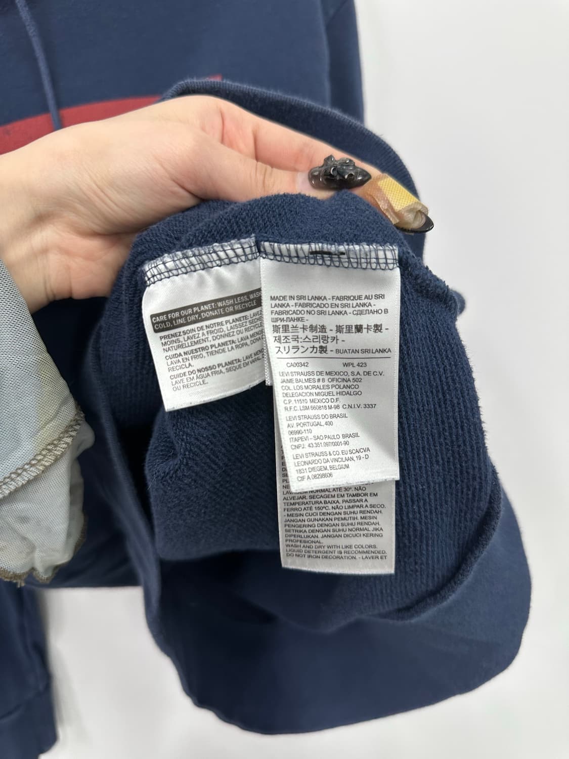 리바이스 네이비 후드티  상품이미지4