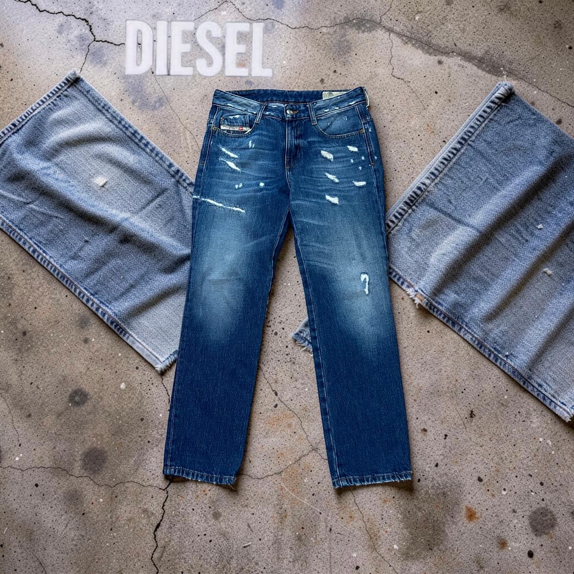 DIESEL 디젤 데미지 빈티지 인디고 청바지 상품이미지1