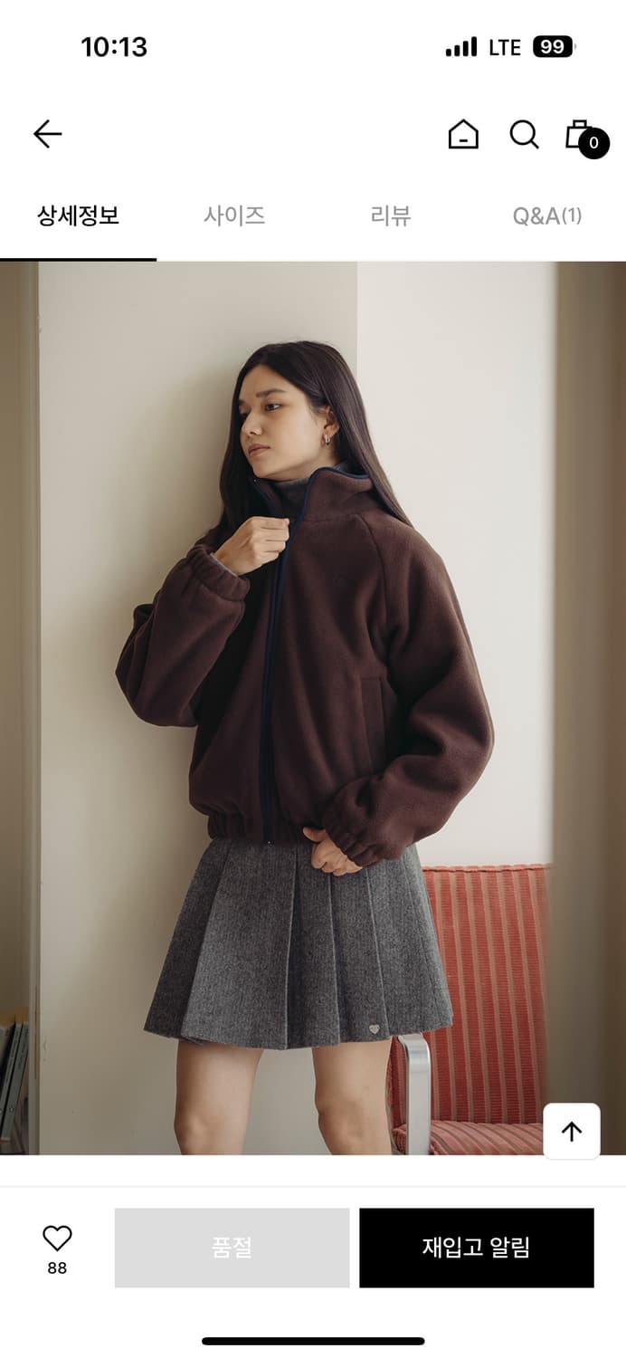 TILL I DIE 틸아이다이 넬리 플리스 점퍼 브라운 FREE 상품이미지1