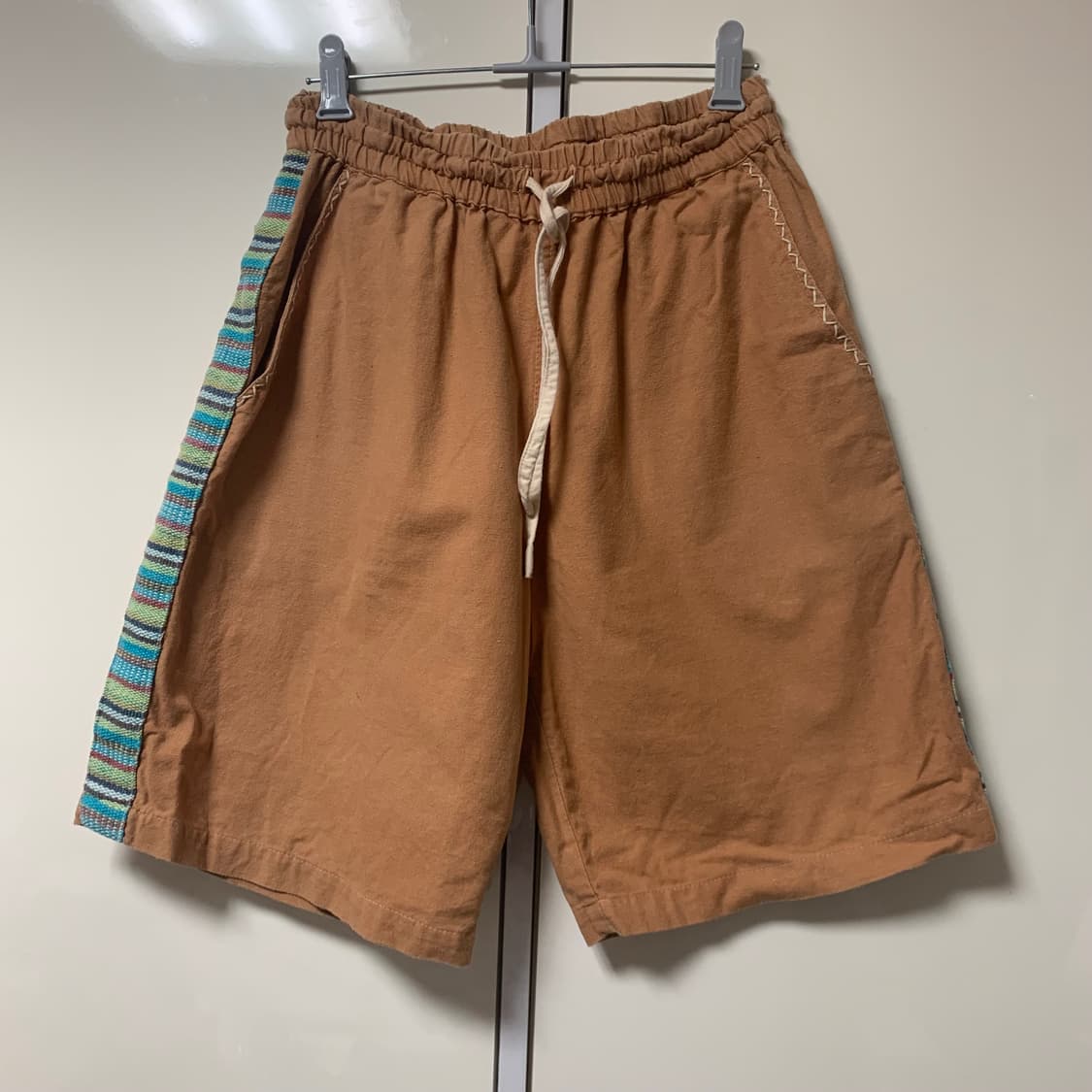 뒷주머니 패치워크 에스닉 반바지 상품이미지2