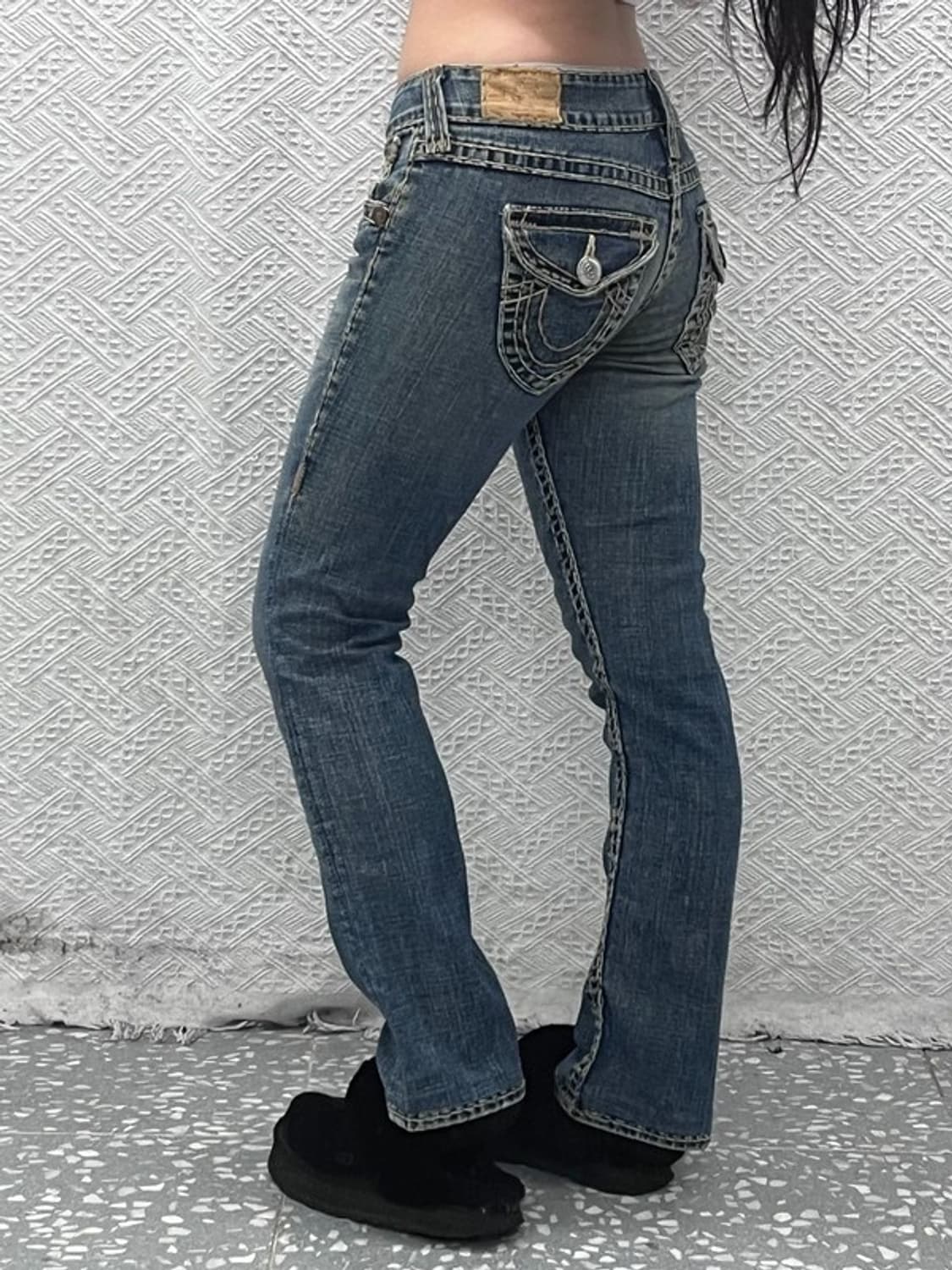 트루릴리젼 빌리슈퍼티 Y2K 로우라이즈 데님팬츠 27인치 C09726 상품이미지1