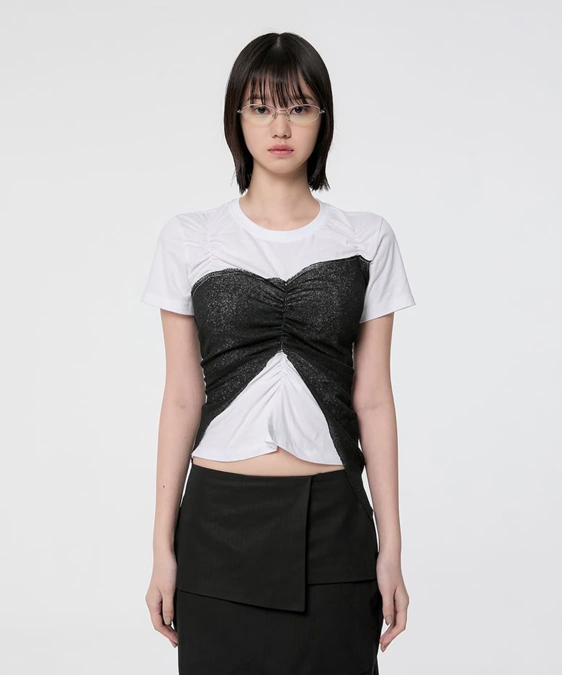플레어업 뷔스티에 레이어드 티셔츠  상품이미지1