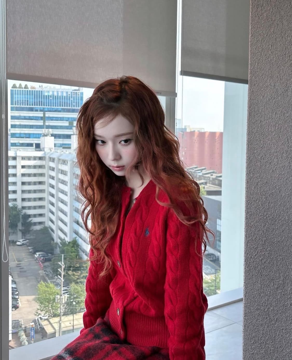 폴로 랄프로렌 울 캐시미어 가디건 레드 상품이미지1