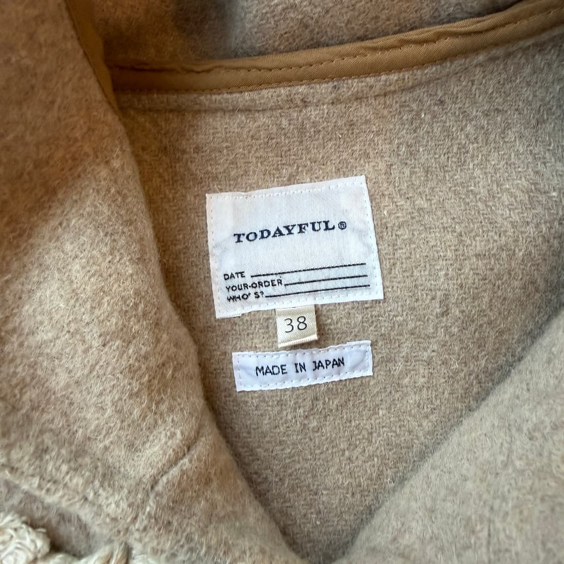 투데이 풀 울 더플 코트 상품이미지5