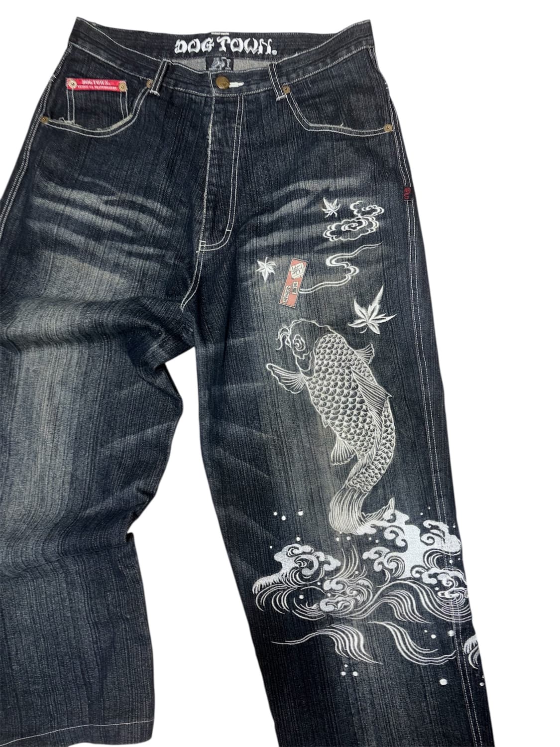 [DOG TOWN] 도그타운 오리엔탈 잉어 자수 올드스쿨 워싱 데님팬츠 상품이미지3