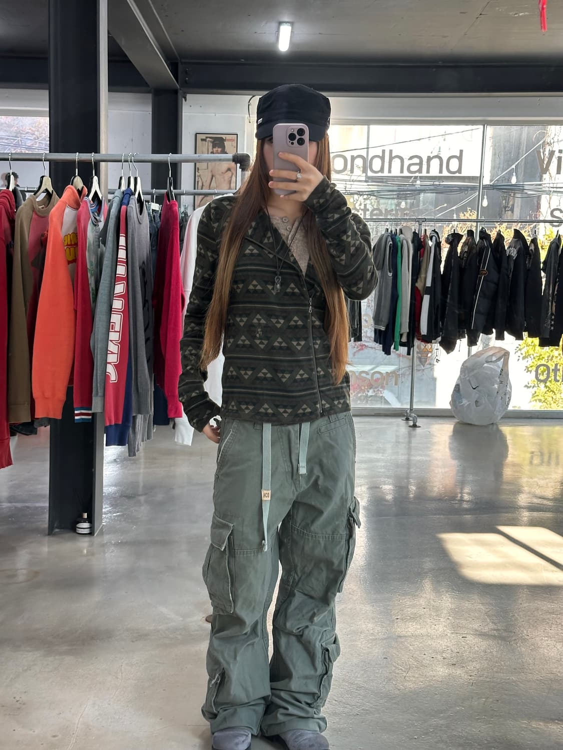 히스테릭글래머 히스걸 사선지퍼 코튼라이더자켓 상품이미지2