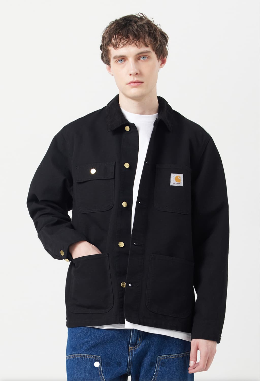 칼하트 wip 미시건 코트 블랙/블랙 린스드 상품이미지5