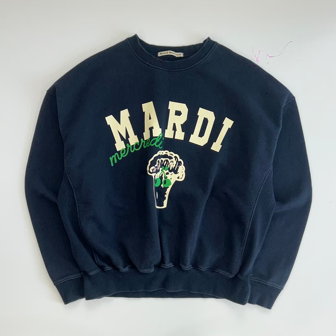 Mardi mercredi 마르디메크르디 브로콜리 네이비 맨투맨  상품이미지3