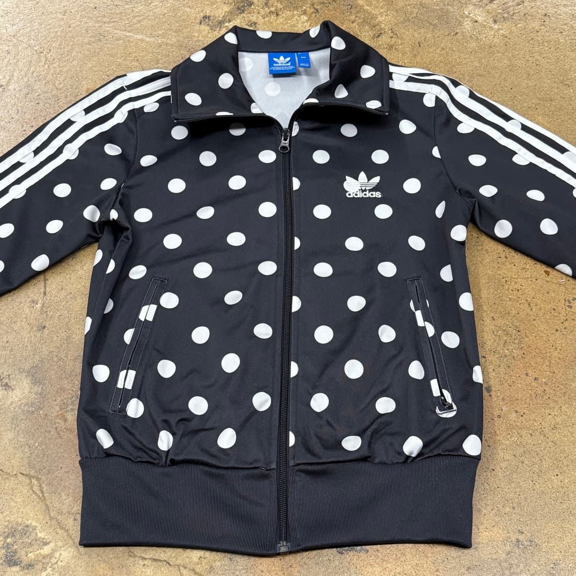 아디다스 도트 땡땡이 블랙 져지 트랙탑 90 상품이미지3