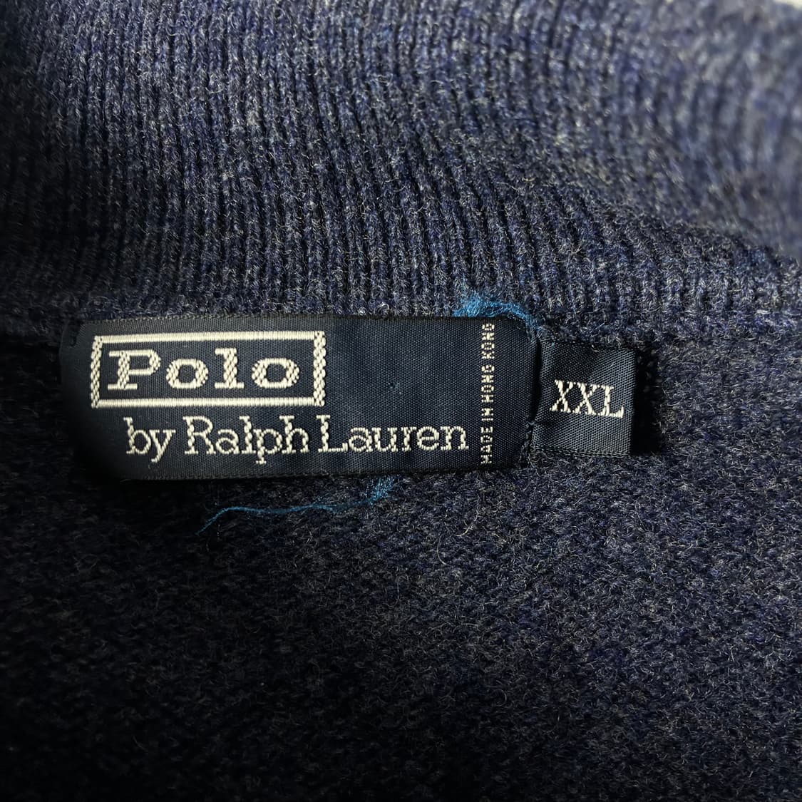 Polo  폴로 랄프로렌 자수 램스울 네이비 카라 니트  상품이미지4