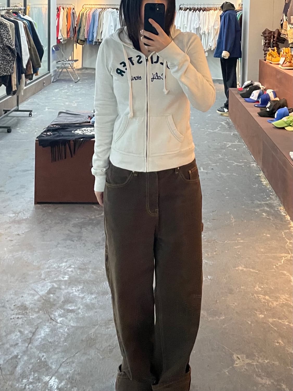 홀리스터 화이트 후드집업 H1183 상품이미지1