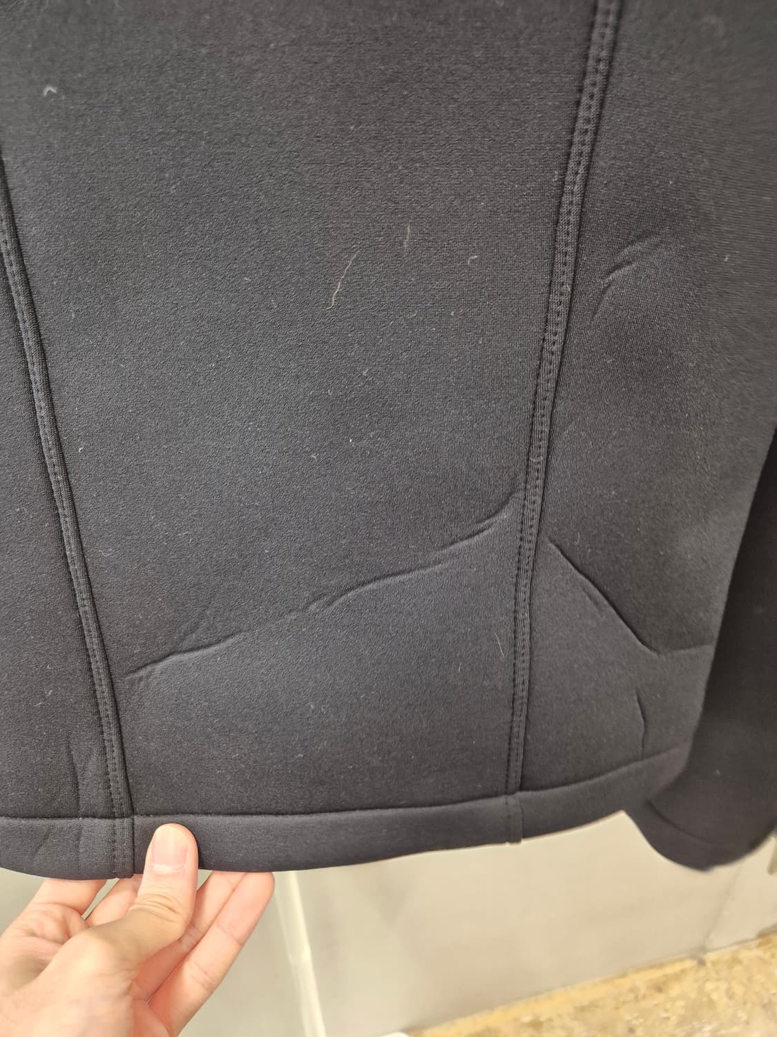 Jehee Sheen 재희신 배색 레더 자켓 48 상품이미지5