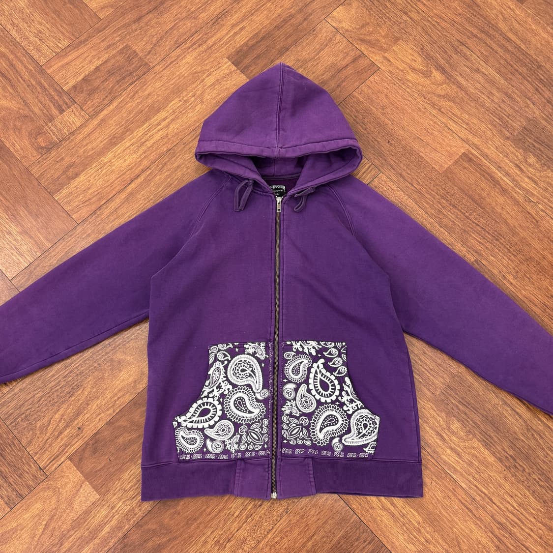 M 스투시 어센틱 페이즐리 후드 집업 상품이미지2