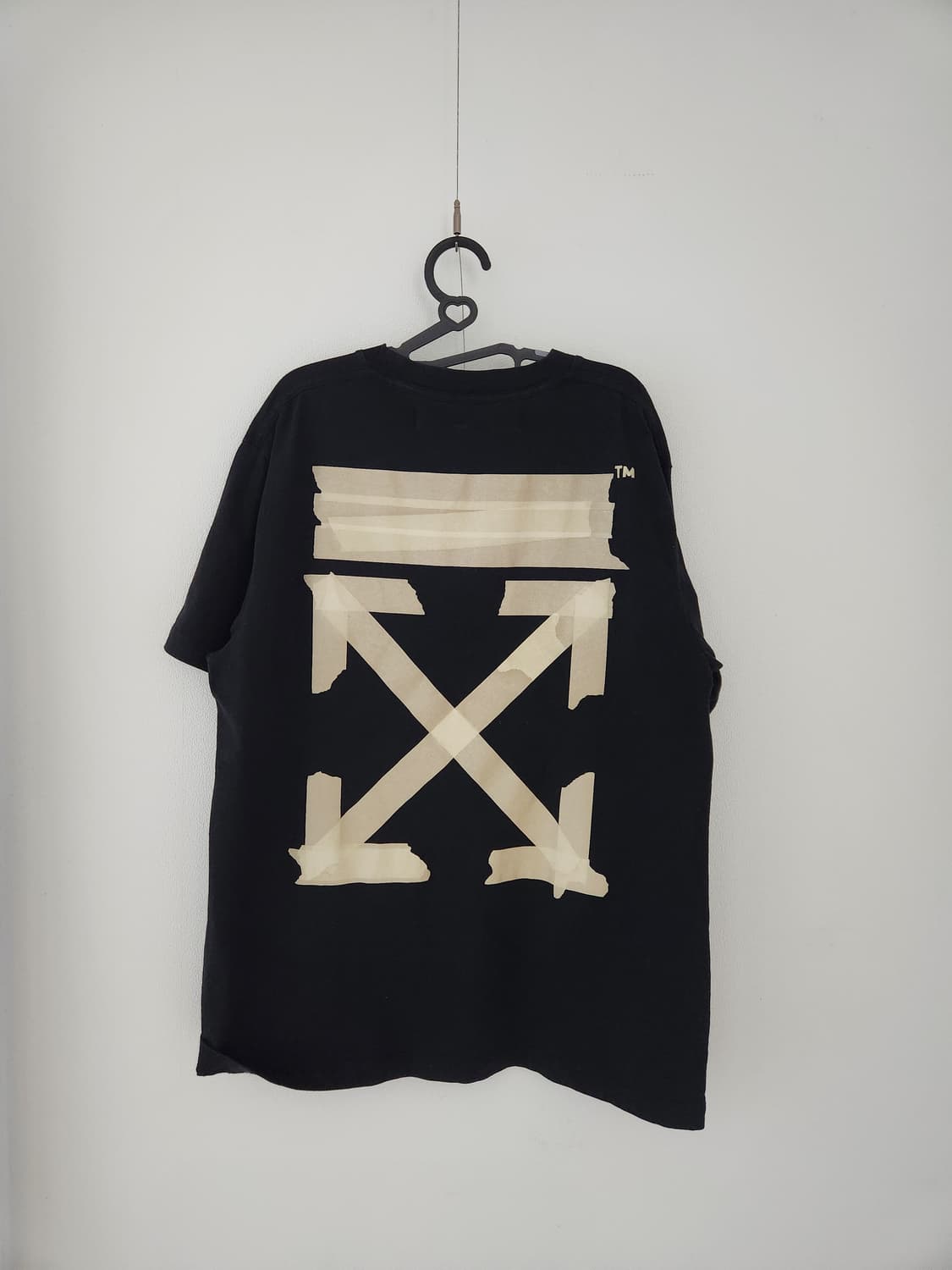 오프화이트 테이프 애로우 블랙 티셔츠 상품이미지6