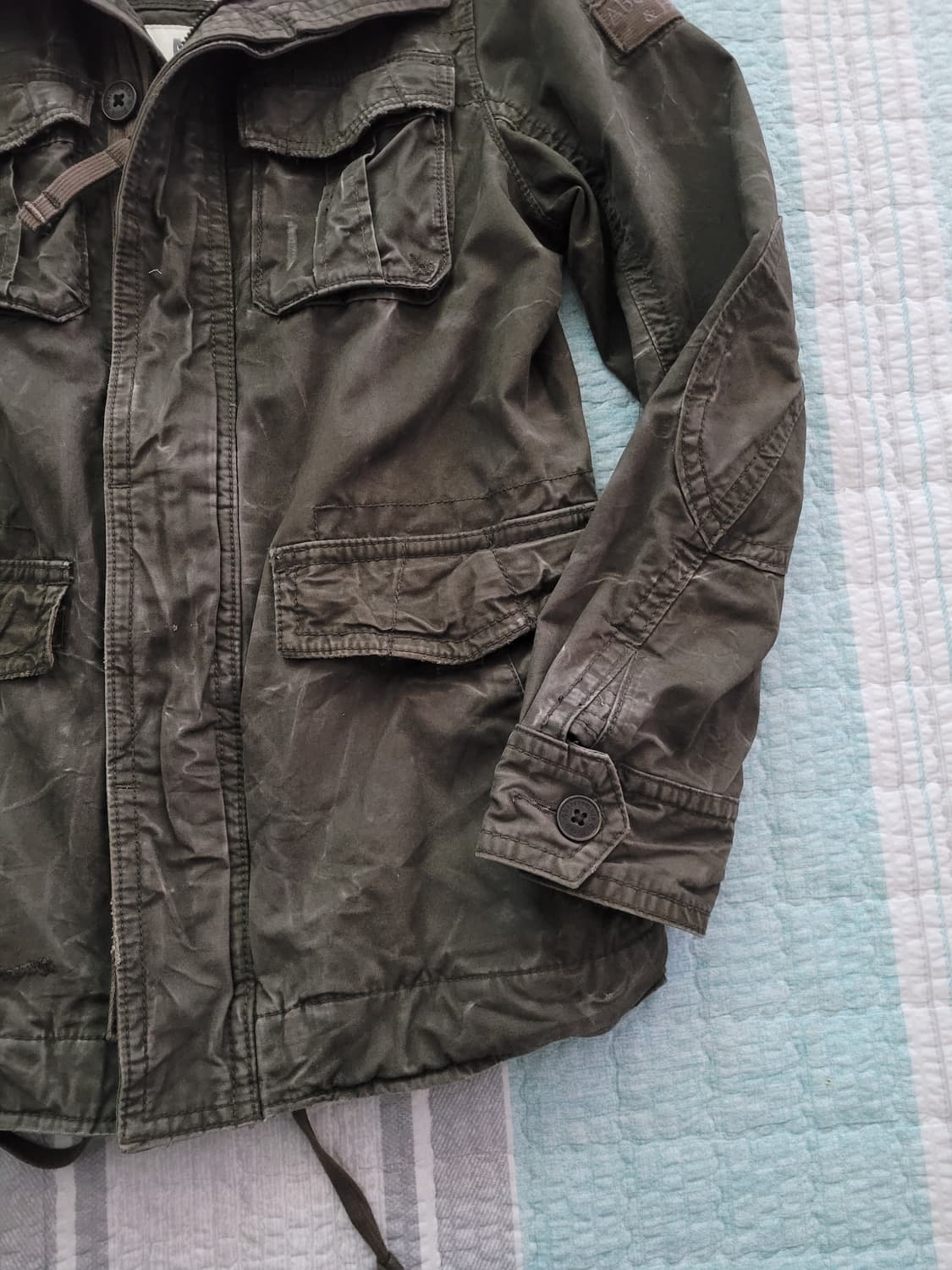 아베크롬비 Abercrombie 빈티지워싱 밀리터리 필드야상자켓 M 상품이미지4