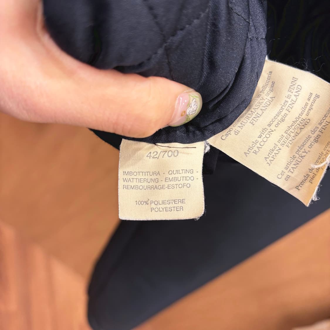 막스마라 패디드 라이더 자켓 D링 스트랩 퀄팅 안감 디테일 차콜 그레이 상품이미지8