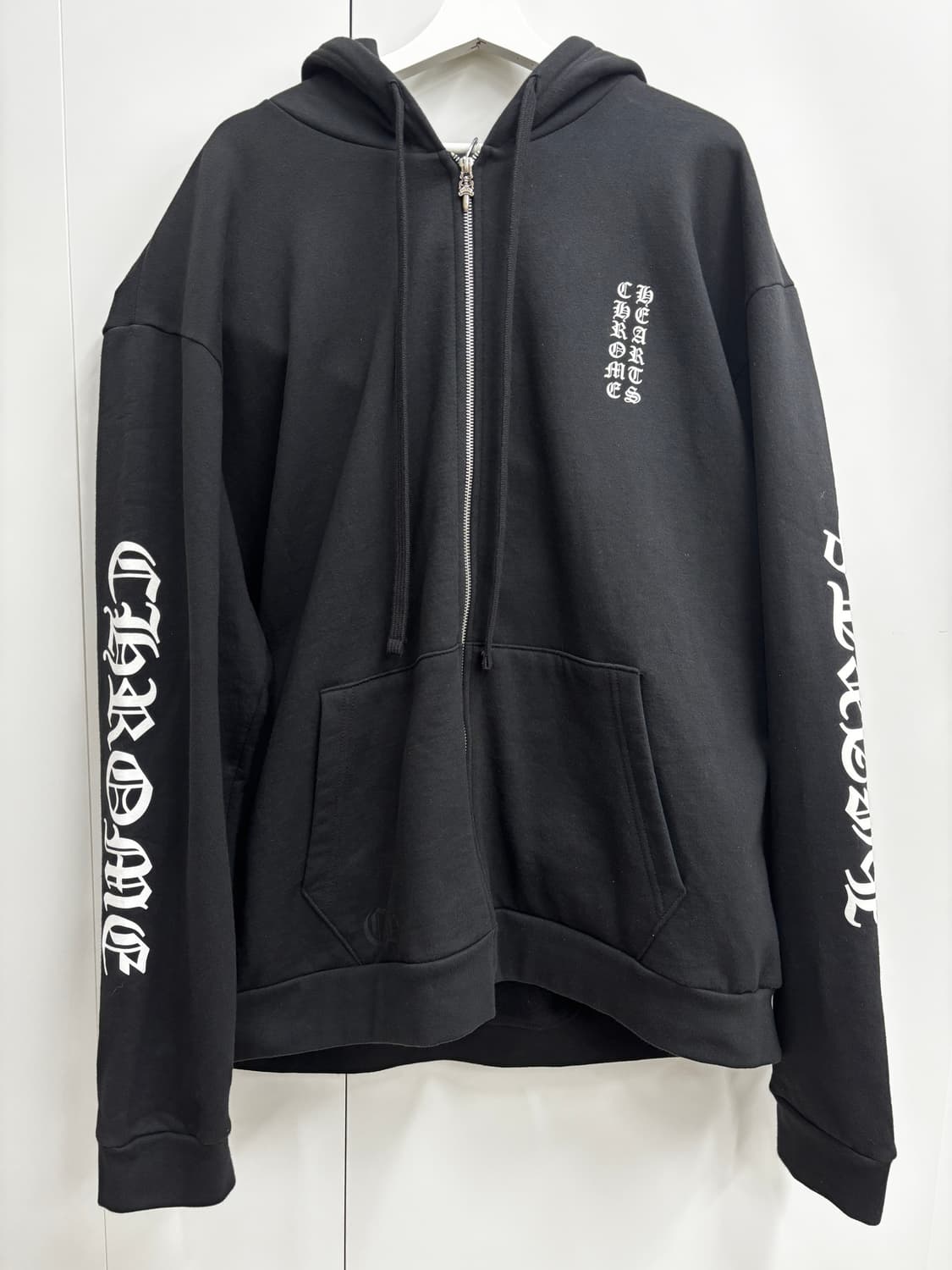 [2XL]크롬하츠 버티컬 로고 후드집업 상품이미지1