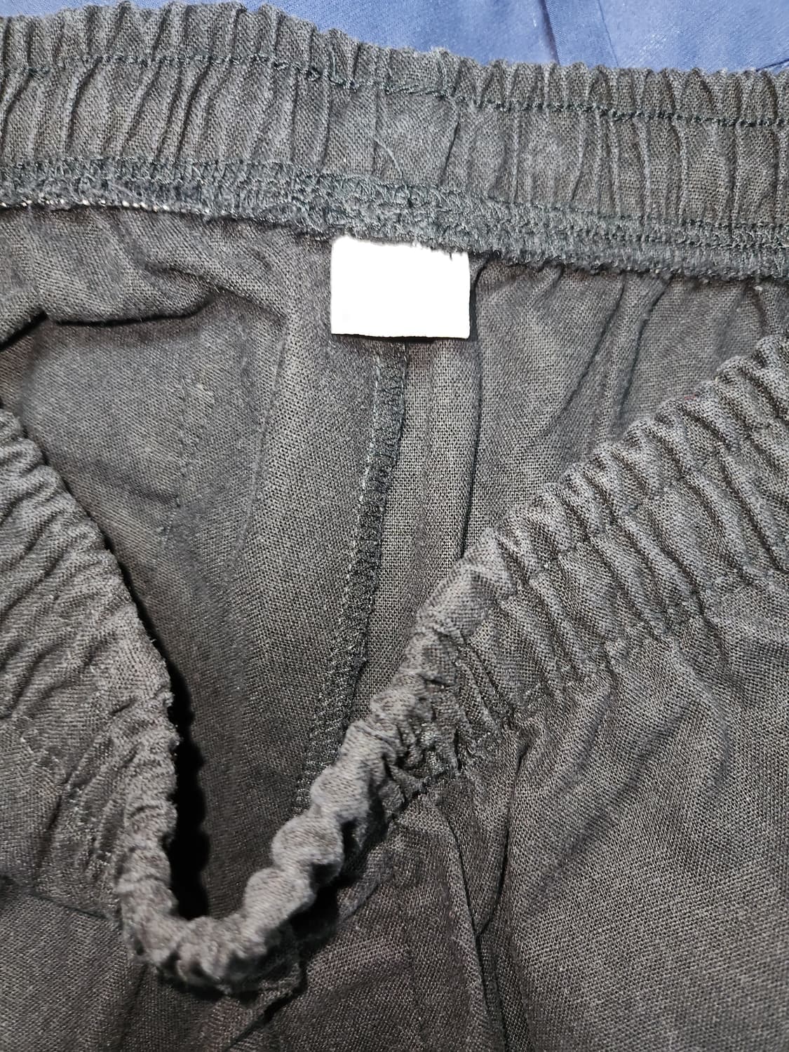 검정색 와이드 팬츠 허리 밴딩 바지F(32~34) 상품이미지3