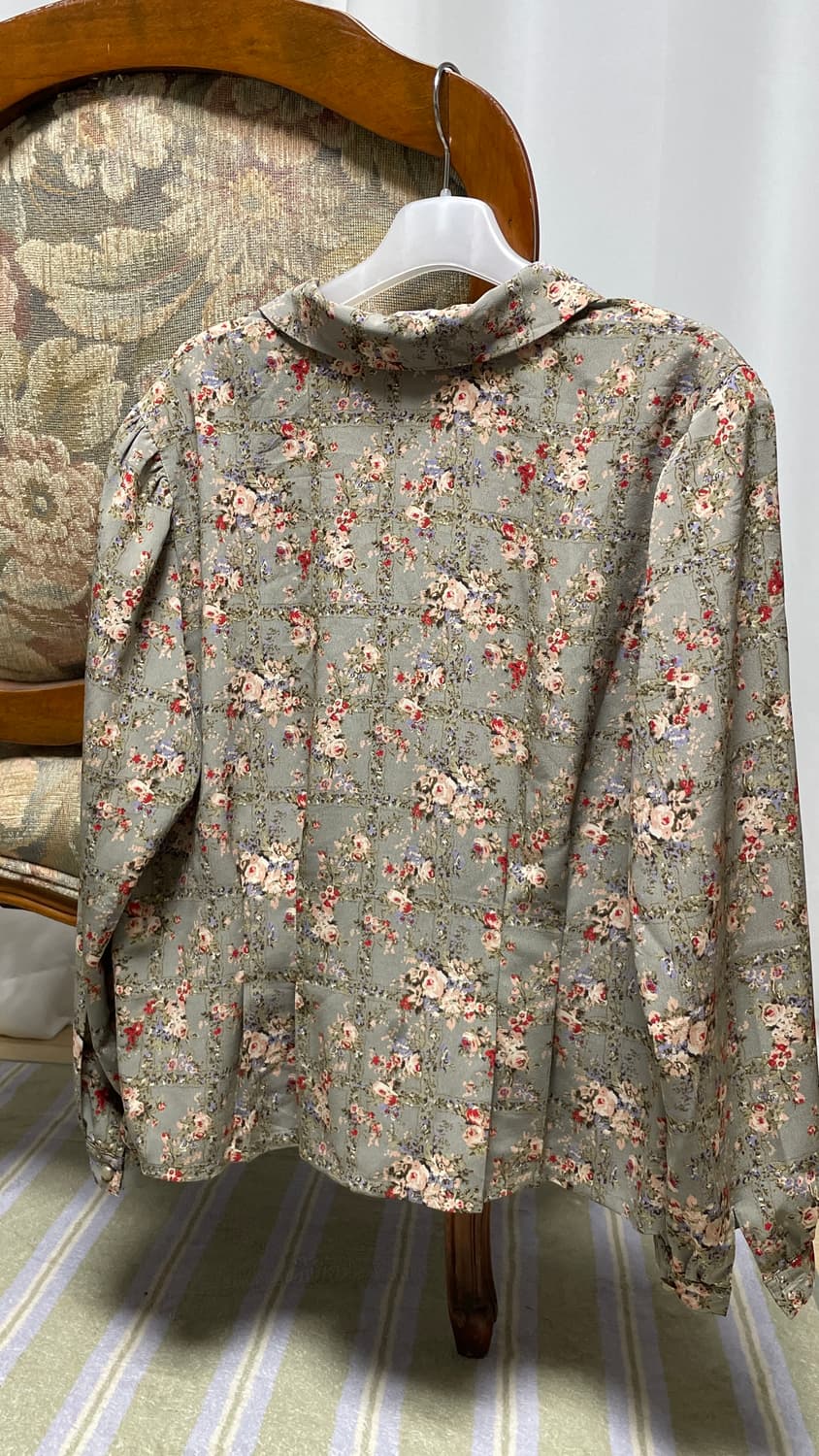 일본 빈티지 플로럴 블라우스 상품이미지9