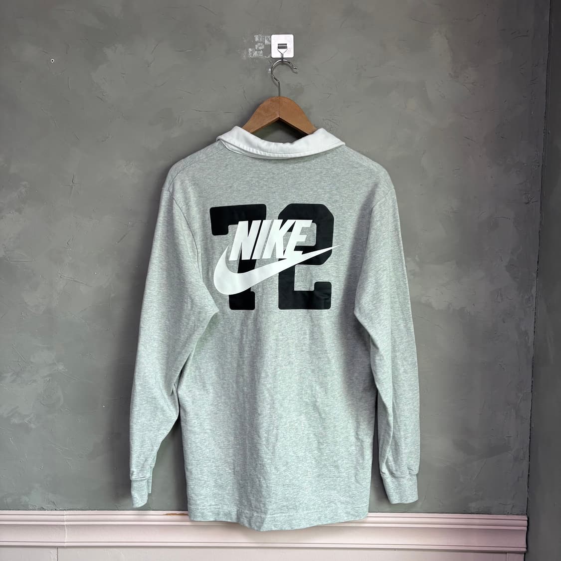 나이키 스우시 빅로고 럭비티 롱슬리브 그레이 상품이미지4