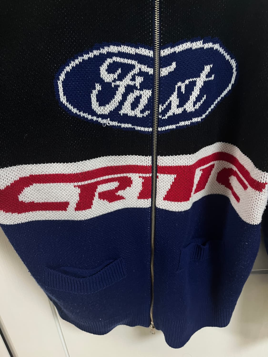 크리틱 레이싱 니트 집업 자켓 100~105 상품이미지2