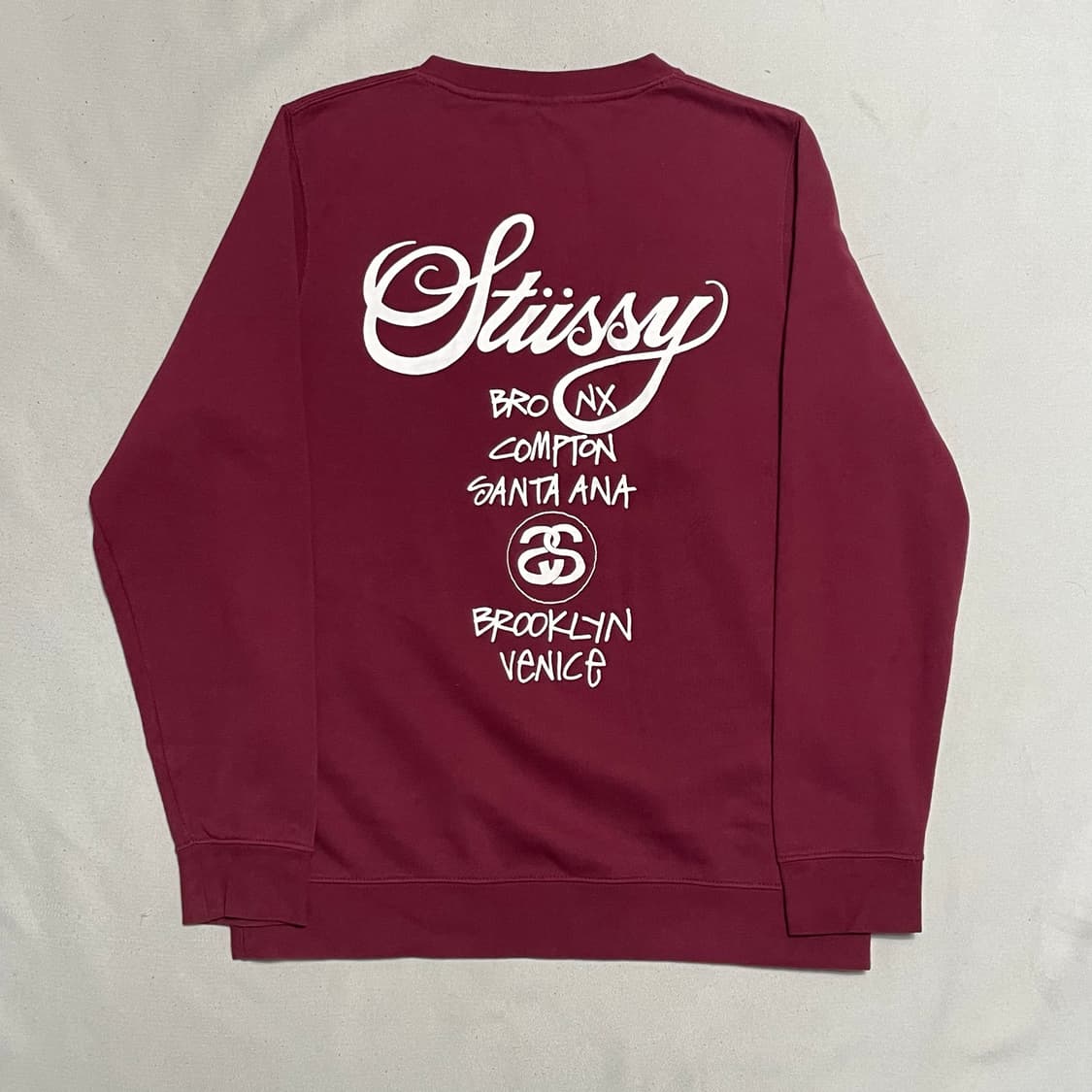 L 스투시 빅로고 월드투어 맨투맨 상품이미지3