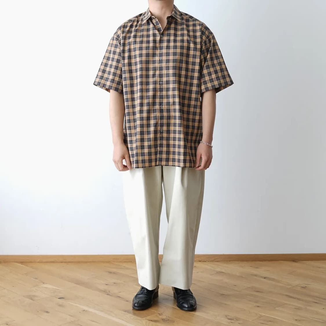 스튜디오니콜슨 소로노 셔츠 마드라스 체크 오버사이즈 멀티컬러 L사이즈 상품이미지4