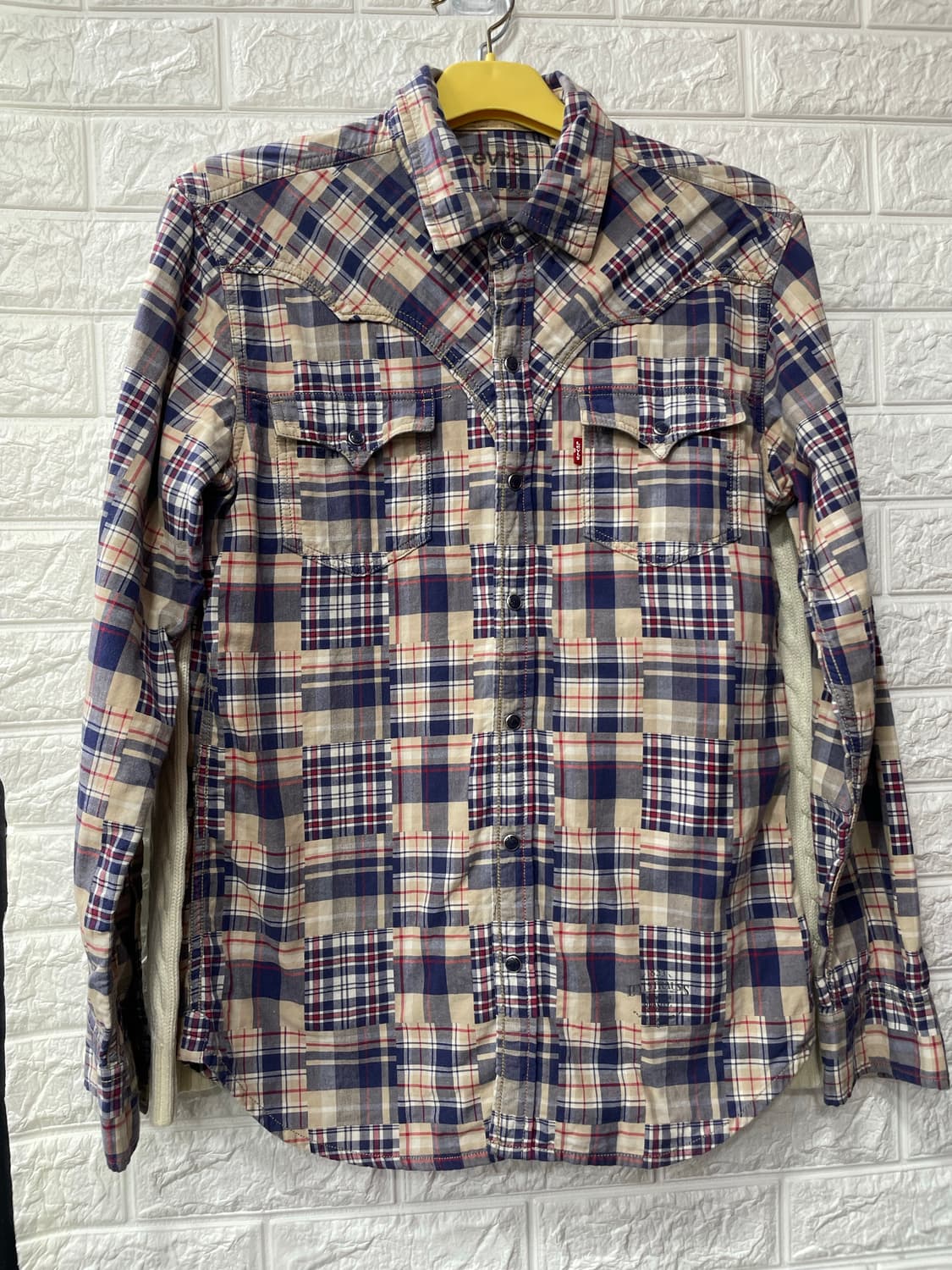 리바이스 코튼 레드탭 패치워크 셔츠 상품이미지1