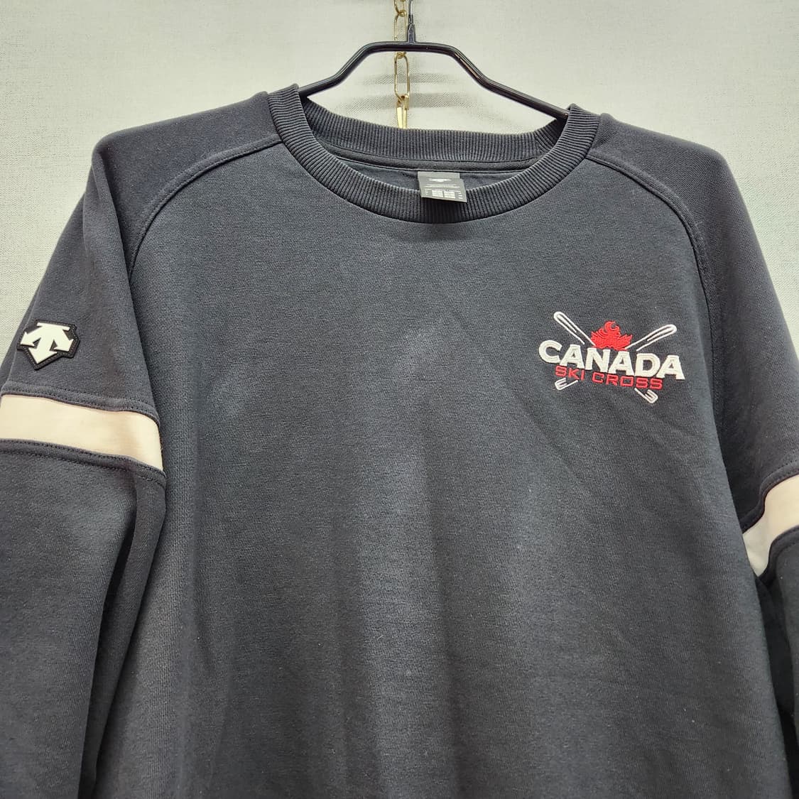 데상트 로고와펜 캐나다 스키팀로고 맨투맨 L(XL) 상품이미지2