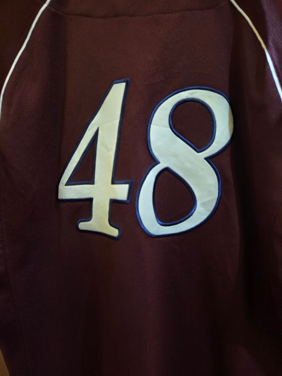 Vintage 버건디 베이스볼져지 상품이미지6