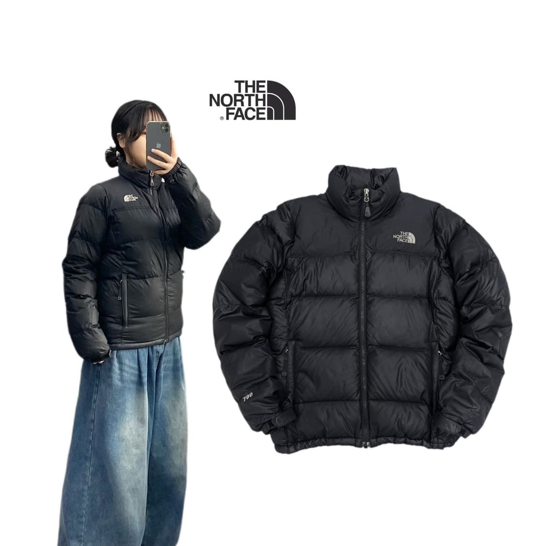 노스페이스 700 눕시 구스다운 푸퍼 패딩 블랙 상품이미지1