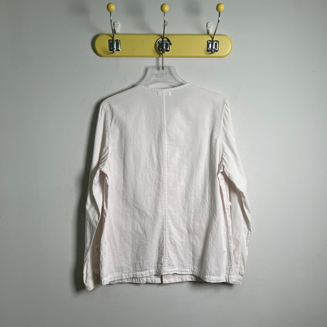 이세이미야케 플랜테이션 화이트 노카라 코튼 워크 자켓 M 상품이미지2