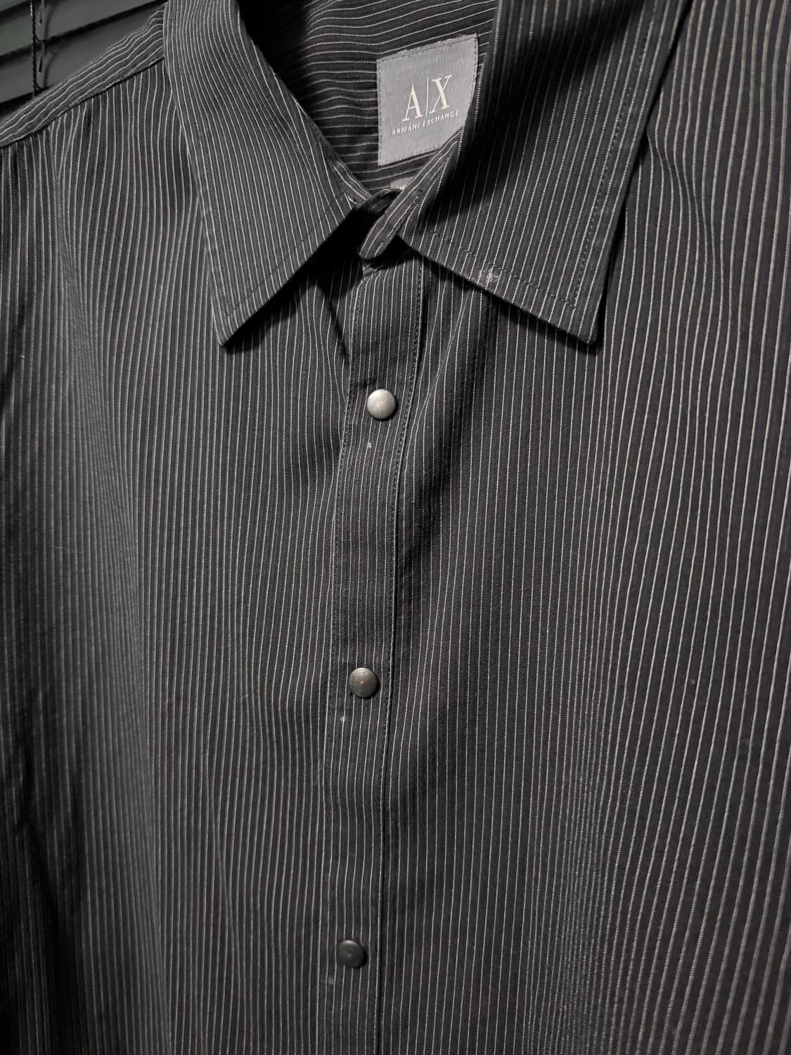 아르마니 익스체인지 핀 스트라이프 락시크 고스 펑크 XL 105 셔츠 상품이미지4