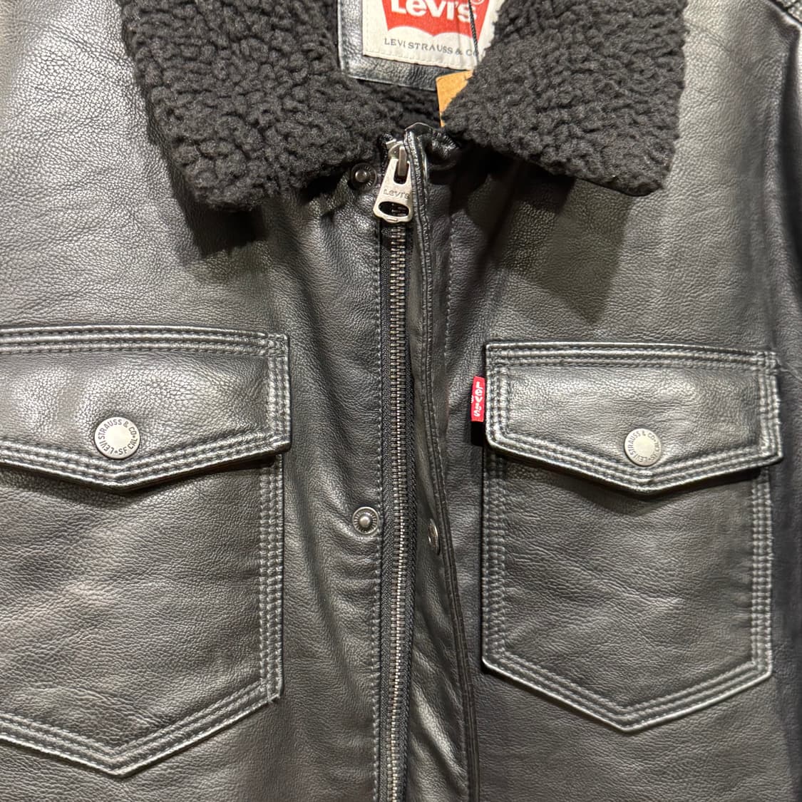 levis 리바이스 레더 뽀글이 자켓 상품이미지3