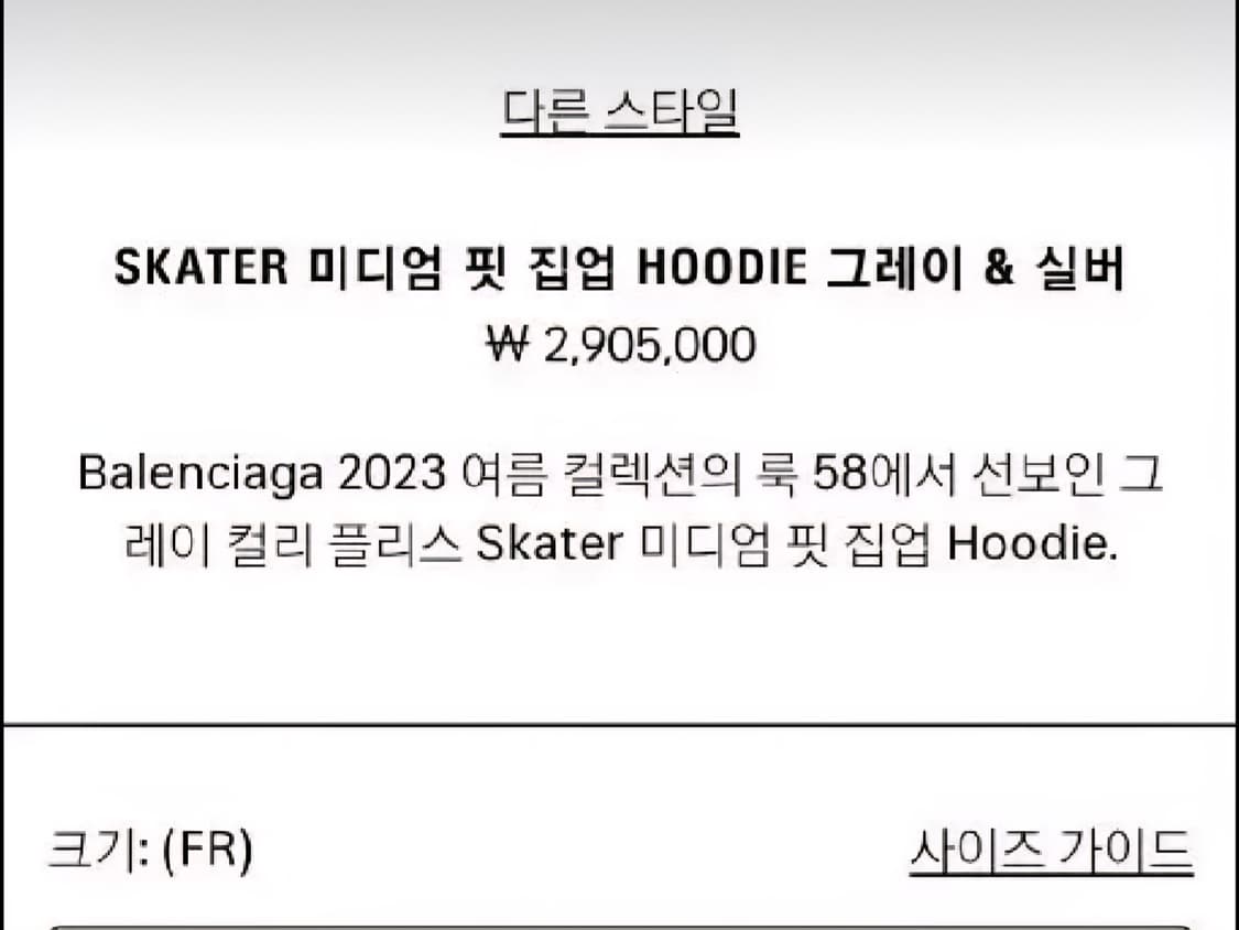 발렌시아가 그래피티 스케이터 머드쇼 후드 집업 티셔츠 낙서 후디 티 긴팔 상품이미지2